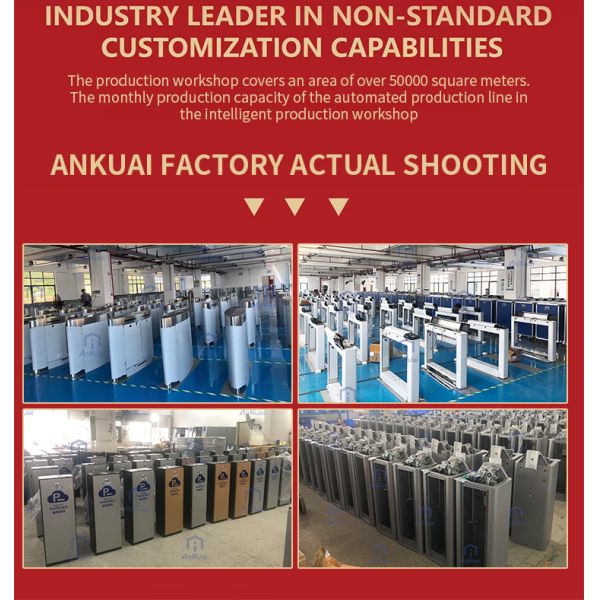 Tourniquet à rabat en acier inoxydable avec communication TTL232 et 4 paires d'entrées infrarouges pour le contrôle d'accès sécurisé