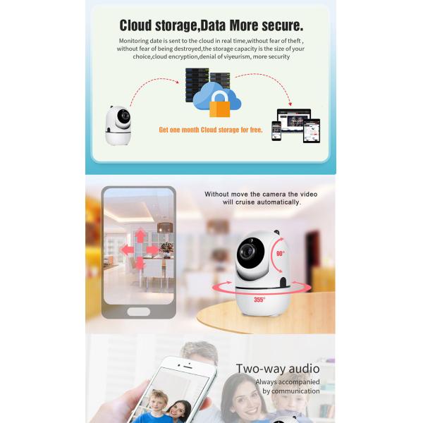 Full HD Night Vision Wifi Surveillance Camera 1080P Auto Tracking 9pcs IR leds