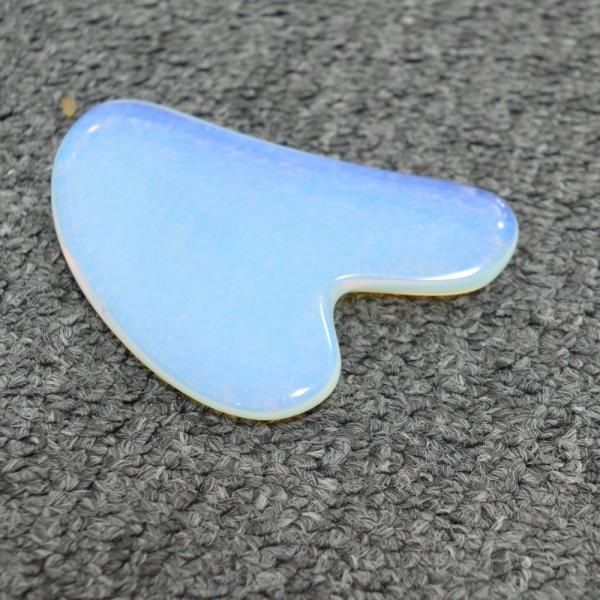 Technical Polished Opal Stone Gua Sha Scraping Massager for Skin Care and Detoxification