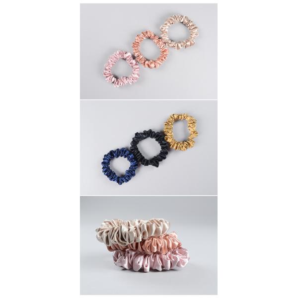 Silk Scrunchies For Hair 100% Mulberry Silk Ties For Curly Hair Scrunchies Prevent Breakage