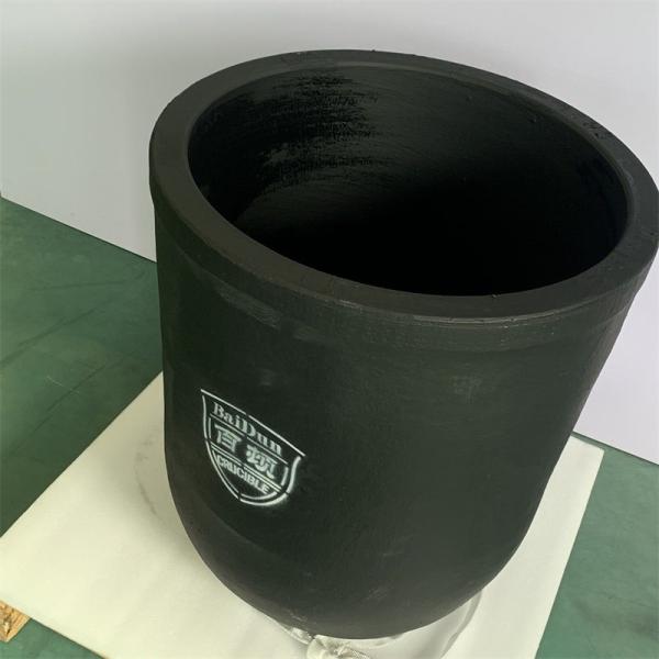 Cylindrical Silver Casting Crucible Graphite Acids And Alkalis Resistant