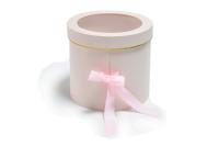 Boîtes de empaquetage de tube de papier rose de luxe de la fleur 1500gsm avec le couvercle