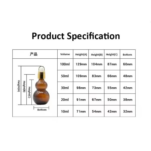 15ml 30ml Amber Glass Dropper Bottle Essential Oil Bottles for Hair and Body Oil