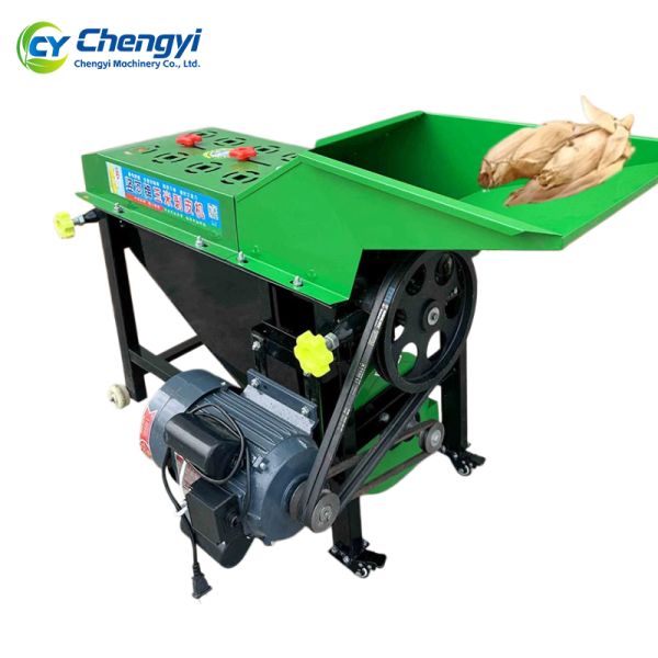 500kg/h Motor Corn Peeling Machine Farm Maize Dehuller Machine
