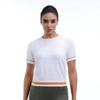 Cropped Mesh Workout Short Sleeve Lightweight Ventilated Stylish For Yoga And Running