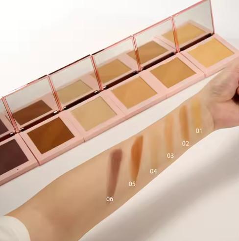 OEM / ODM en gros maquillage en poudre pressé pour le visage marque privée fondation mate couverture complète concealer fondation en poudre contrôle d'huile léger