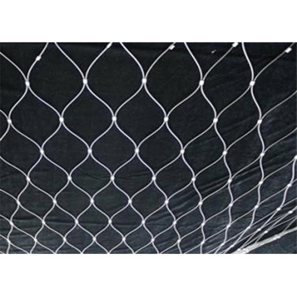 Flexible Silver X Tend Cable Mesh Rhombus Stair Rail Safety Mesh For Acrobatic Performance