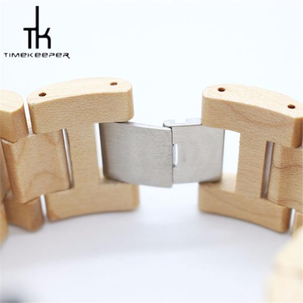 Multiple Time Zone Wooden Wrist Watch Power Reserve Rattrapante