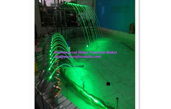 Super Mini Glass Light Water Fountain Equipment Jet LED RGB Lighting DN15 Inlet