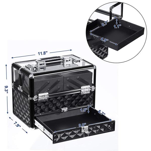 Deluxe Jewelry Cosmetic Beauty Vanity Case Logo Customize Available