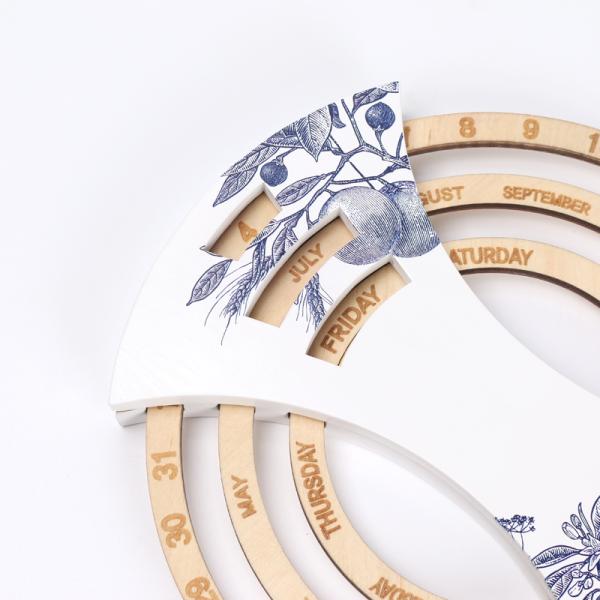 OEM Chic Wooden Calendar Ply Wood Wooden Block Perpetual Calendar