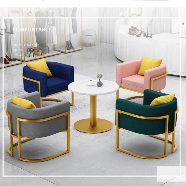 Modern Glass TV Stand Coffee Shop Tables and Chairs Set with Ethiopian Wooden Finish