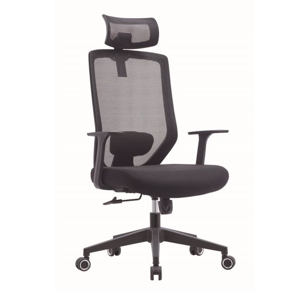 Swivel Mesh Ergonomic Office Task Chair Headrest Adjustable With Lumbar Support