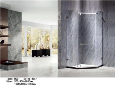 Borderless Shower Door Enclosures Single Pivot Door Customized Size For Home / Hotel