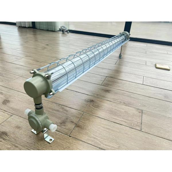 High Voltage Electrostatic Plastic-Spray Surface Explosion Proof Fluorescent Light with Tempered Glass Shade