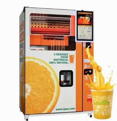 Wireless QR Code Fruit Juice Vending Machine 220V - 240V 50Hz Air Cooled Frost Free