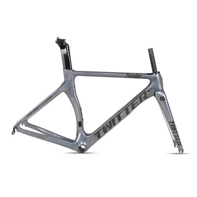 Quadro da bicicleta da estrada do carbono da roda 700x25C, carbono Rim Brake Frameset THUNDER-C 46cm