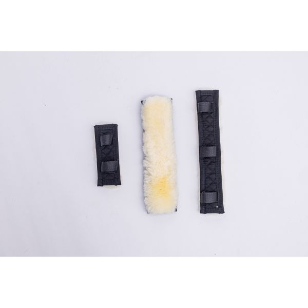 High Quality Sheepskin Horse Headpiece Padding & Chin Padding & Nose Padding Set Genuine Australia Sheepskin A Grade
