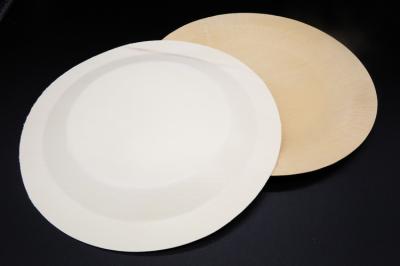 Bamboo Round Reusable Wooden Plates Biodegradable 7 9 10 Natural Color
