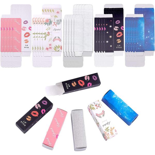 Perfume de corte a presión cosmético brillo labial lápiz labial caja de embalaje de papel personalizado