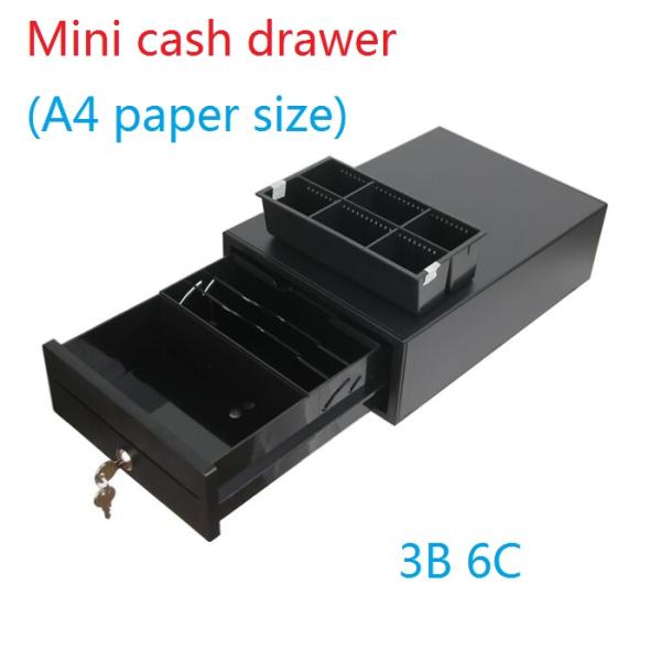 Небольшая коробка счетов монеток 3 ящика 6 наличных денег POS Rj11 размера A4 бумажная мини