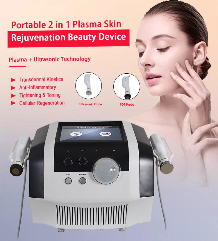 Non Invasive 2 Handles Anti Aging Ance Removal Ultrasonic Ceramic Space Plasma Machine
