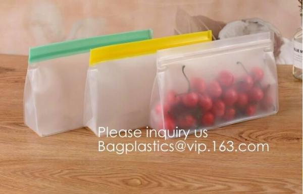 Recyclable Custom Size Sandwich And Snack Peva Zip Lock Stand Bags,Biodegradable PEVA Plastic Sandwich Snack k Sto