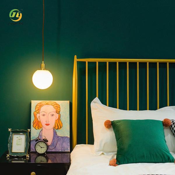 JYLIGHTING Nordic Simple Postmodern Personality Creative Bedside Lamp Single Head Milky White Glass Ball Modern Pendant Light