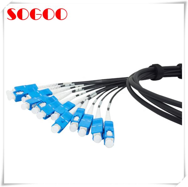 Waterproof 12 Core Tactical Breakout Fiber Optic Cable
