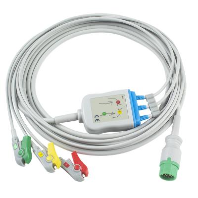 Cabo de Pin Connector ECG do grampo 12 do IEC do cabo e dos Leadwires 3Lead de Biolight BLT ECG