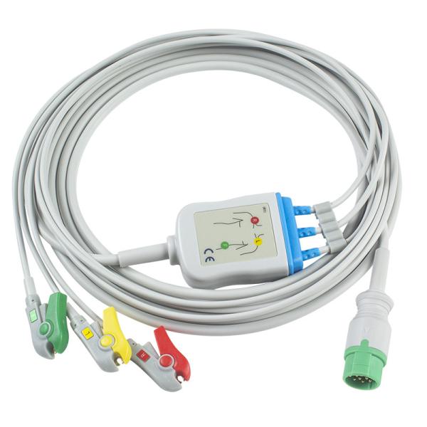 Cabo de Pin Connector ECG do grampo 12 do IEC do cabo e dos Leadwires 3Lead de Biolight BLT ECG