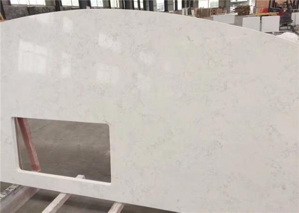 Unique Private Prefab Kitchen Countertops Carrara White Quartz Stone Island Top