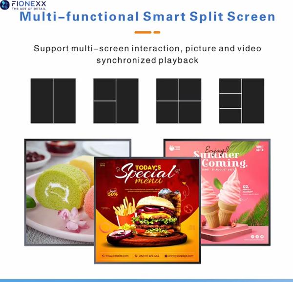 11 pantalla cuadrada LED con red WIFI Android OS HDM1 entrada para la publicidad galería de arte