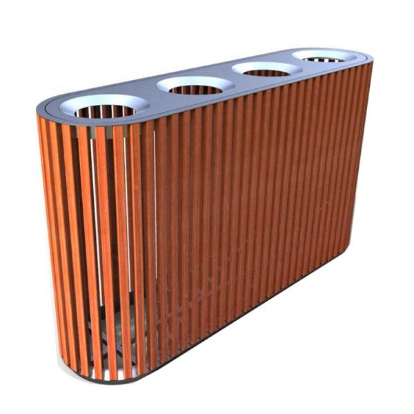 4 отсека Внешние контейнеры для переработки с твердым деревянным материалом из нержавеющей стали 316