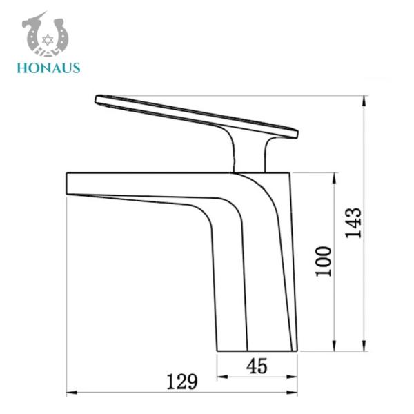 ISO Antique Black Hot And Cold Wash Basin Taps Waterfall Basin Faucet Set
