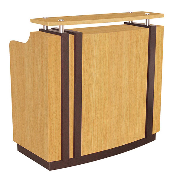 Traditional Style Salon Front Desk Furniture / Wood Hairdressing Reception Desk