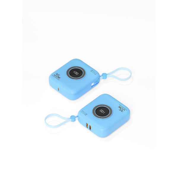Compacto 10000mah Power Bank Mini Carregamento Rápido Com ABS PC 22,5W saída