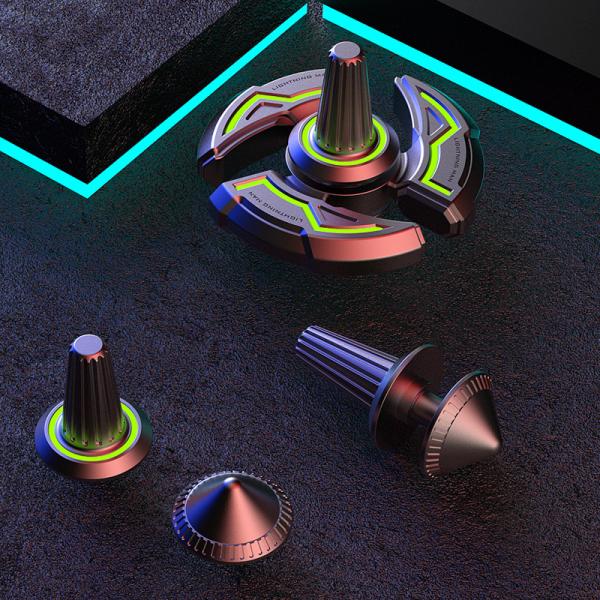Silver/Grey Metal Fingertip Gyroscope Long-lasting Fingertips for Adult Decompression