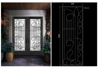 Verre de porte marqueté par verre professionnel de fer travaillé pour l'isolation phonique de construction