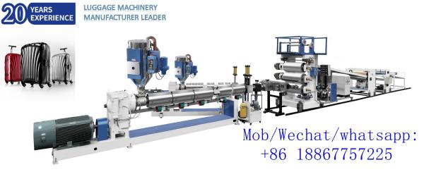 High Components Luggage Suitcase Two Three Layers PC/ABS co-extrusion sheet making machine