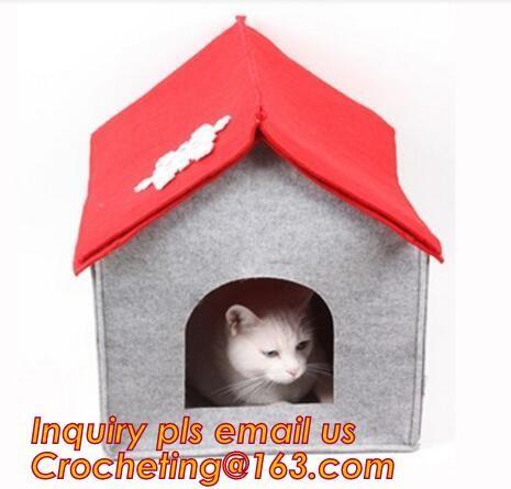 soft felt pet house, Pet Beds & Accessories, Felt pet house, Felt cats pet bed, felt pet house for dog or cats