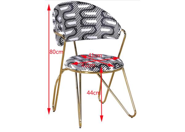 Wrought Iron Metal Legs 41cm Faux Leather Dining Chairs