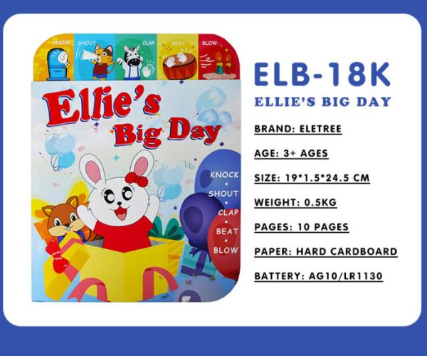12pages Children Baby Kids Toy Story Sound Book Ellie'S Big Day 1.05 Pounds