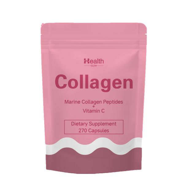 Marine Vitamin C And Collagen Supplements 270 Capsules Customized For Skin Brightening