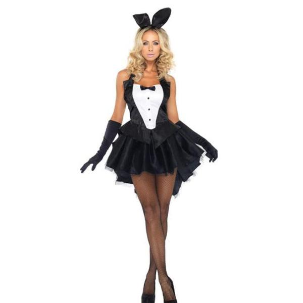 Traje feminino de Halloween Temático Filme de TV Rave Holandês Exótico Role Play Traje de Coelho