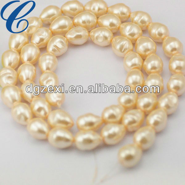 Vintage Large Faux Baroque Glass Pearl Beads
