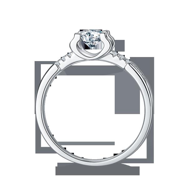 Обручальное кольцо Sytle белого диаманта Moissanite минималистское изготовленное на заказ для женщин