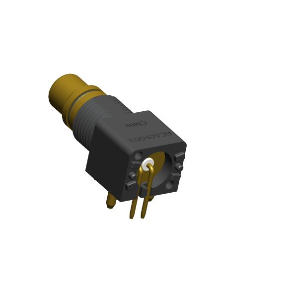 RCA01-003 женское RCA Джек, одиночный соединитель RCA с плакировкой золота