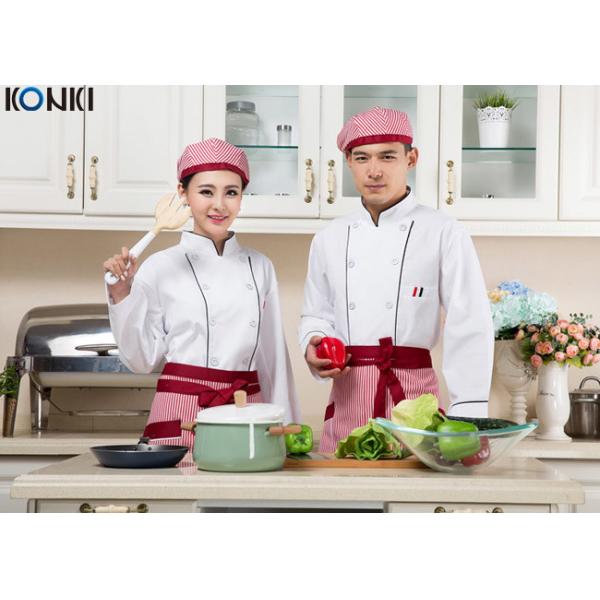 Long Sleeves White Personalized Chef Coat  Whites Chefs Clothing