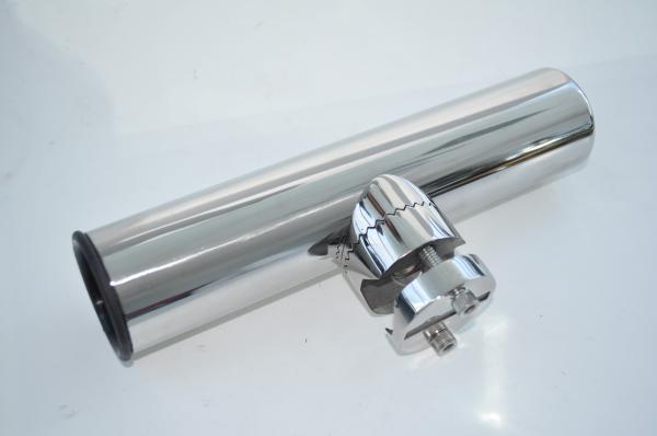 Stainless Steel Fishing Rod Holder Adjustable Clamp-on  Rail Mount